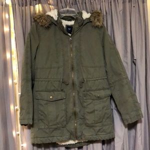 Olive Sherpa Jacket
